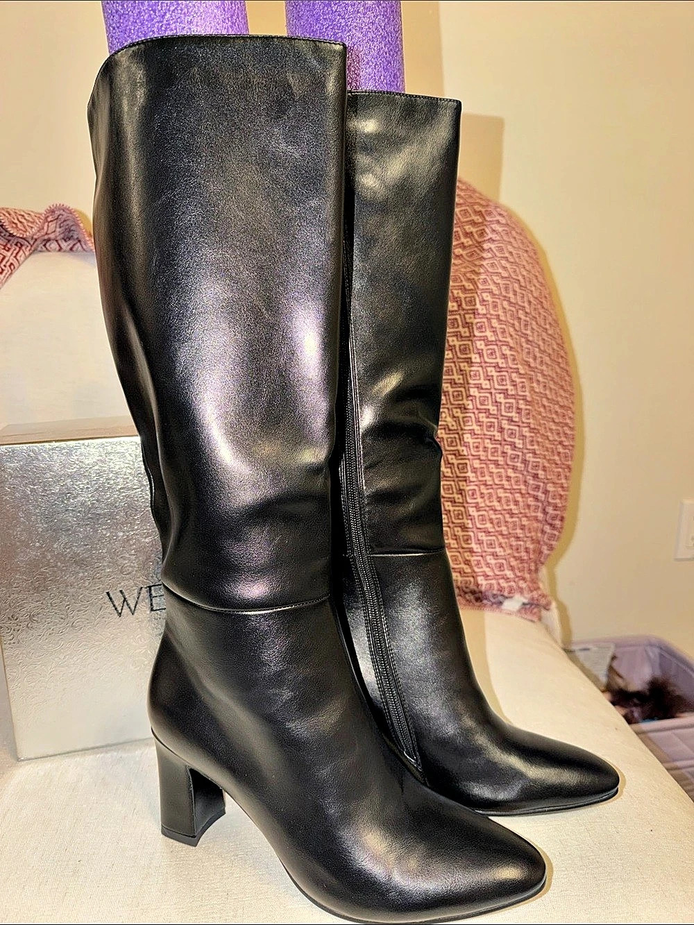 WETKISS Black Heeled Boots